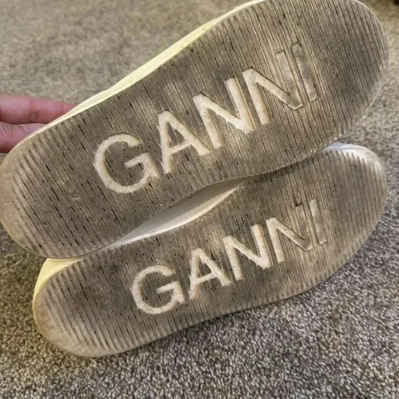Ganni White Sporty Sneakers size 37 - Picture 8 of 9